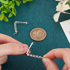 2pcs 925 Sterling Silver Rhinestone Clasps&nbsp;FIND-PH0020-99