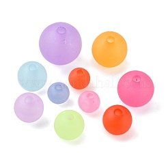 80G 4 Styles Transparent Acrylic Ball Beads&nbsp;FACR-FS0001-02