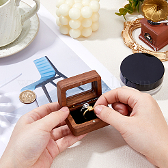 1Pc 2-Slot Magnetic Wooden Ring Storage Boxes&nbsp;CON-DC0001-14