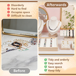 6Pcs 4 Styles VelvetJewelry Display Stand Sets&nbsp;NDIS-DR0001-03
