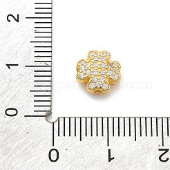 925 Sterling Silver Micro Pave Clear Cubic Zirconia Beads&nbsp;STER-A034-03G