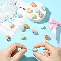 16Pcs 8 Colors Two Tone Transparent Acrylic Beads&nbsp;OACR-CJ0002-53