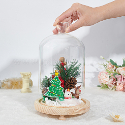 Heart Glass Dome Cover&nbsp;AJEW-WH0505-28B