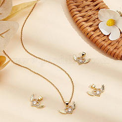 4Pcs Brass Pave Cubic Zirconia Pendants&nbsp;KK-BBC0018-02