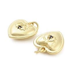 Brass Micro Pave Cubic Zirconia Pendants&nbsp;KK-H527-02A-G