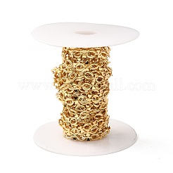 Rack Plating Brass Oval & Heart Bowknot Link Chains&nbsp;CHC-I040-04G