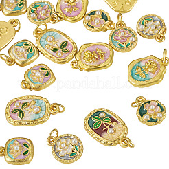 20Pcs 10 Styles Alloy Enamel Pendants&nbsp;FIND-TA0009-35