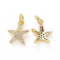 Brass Micro Pave Cubic Zirconia Pendants&nbsp;ZIRC-G155-04G