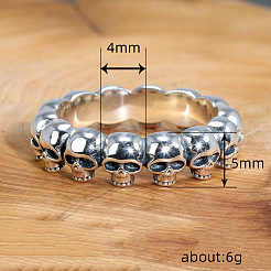 Skull Head Alloy Finger Rings&nbsp;FS-WGF71B4-03