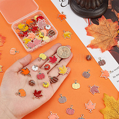 12 Style Autumn Theme Alloy Enamel Pendants&nbsp;ENAM-OC0001-14