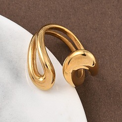 304 Stainless Steel Cuff Rings&nbsp;RJEW-Z118-03G
