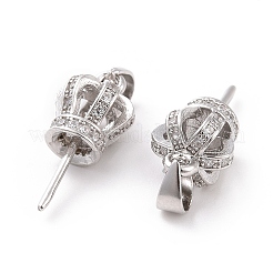Rhodium Plated 925 Sterling Silver Cup Peg Bails&nbsp;STER-D035-45P