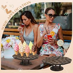 Polygon Wooden Display Stands&nbsp;ODIS-WH0030-100