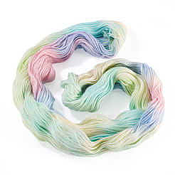 1 Skein 80% Wool 20% Acrylic Fiber Rainbow Segment Dyed Yarn&nbsp;OCOR-TA0003-02D