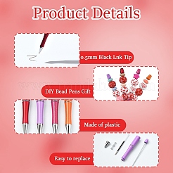86Pcs Valentine's Day Themed Plastic Beadable Pens&nbsp;DIY-YW0012-28
