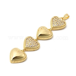 Brass Micro Pave Cubic Zirconia Big Pendants&nbsp;KK-C164-01C-G