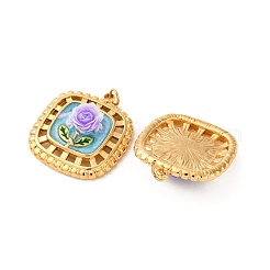 304 Stainless Steel Enamel Pendants&nbsp;STAS-U061-47G-01