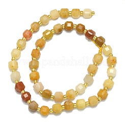 Natural Golden Silk Jade  Beads Strands&nbsp;G-I376-D55-01