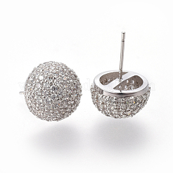 Brass Stud Earrings&nbsp;EJEW-F191-02P