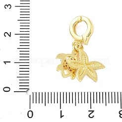 Brass Micro Pave Clear Cubic Zirconia Pendants&nbsp;KK-A263-01A-G