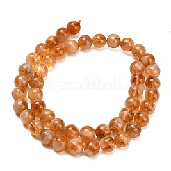 Hearted Natural Citrine Beads Strands&nbsp;G-L663-A02-8mm