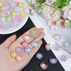70Pcs 7 Colors Transparent Acrylic Beads&nbsp;MACR-PA0001-73