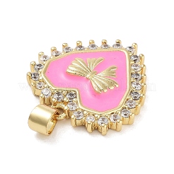 Rack Plating Brass Micro Pave Cubic Zirconia Pendants&nbsp;KK-Z064-05G