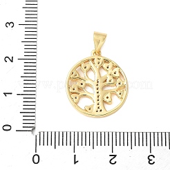 Brass Micro Pave Cubic Zirconia Pendants&nbsp;KK-D357-02A-G