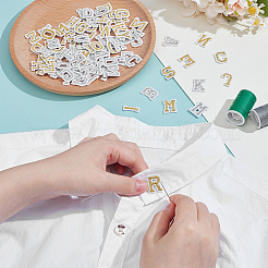 156Pcs 2 Colors Letter A~Z Embroidery Thread on Patches&nbsp;PATC-NB0001-57A