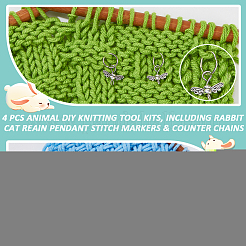4Pcs Animal DIY Knitting Tool Kits&nbsp;HJEW-AB00709