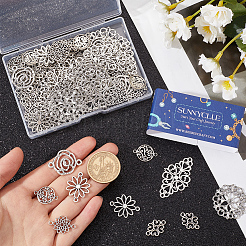 80Pcs 8 Styles Tibetan Style Links/Connectors&nbsp;FIND-SC0010-69