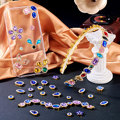 100Pcs Teardrop/Heart/Star Sew on Rhinestones&nbsp;GACR-TA0001-07D