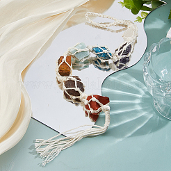 Chakra Nuggets Natural Gemstone Pendant Decorations&nbsp;HJEW-WH0036-123