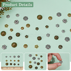 360Pcs 12 Styles Tibetan Style Alloy Bead Caps&nbsp;TIBE-SC0002-35