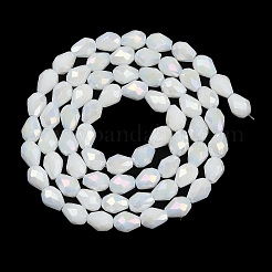 Opaque Solid Color Electroplate Glass Beads Strands&nbsp;LS-EGLA-N013-P4mm-B02