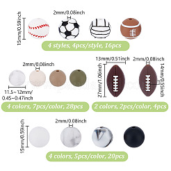 68Pcs 14 Styles Food Grade Eco-Friendly Silicone Beads&nbsp;SIL-GA0001-24B