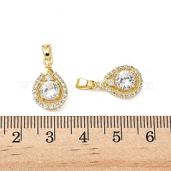 Brass Micro Pave Cubic Zirconia Pendants&nbsp;KK-K293-56G