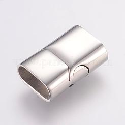 Tarnish Resistant 304 Stainless Steel Magnetic Clasps with Glue-in Ends&nbsp;STAS-G136-03P
