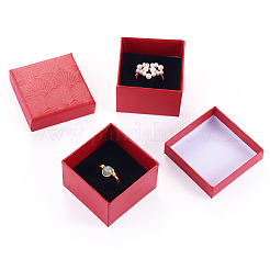 Shell Textured Paper Jewelry Ring Storage Gift Boxes&nbsp;CON-TAC0014-15C
