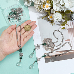 6Pcs 3 Styles Alloy & Glass Hanging Ornametns&nbsp;HJEW-OC00298