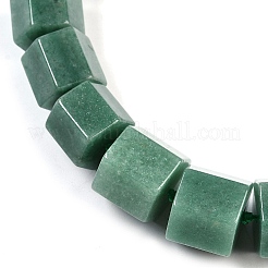 Natural Green Aventurine Hexagon Prism Graduated Beaded Necklaces for Women Men&nbsp;NJEW-K388-03E