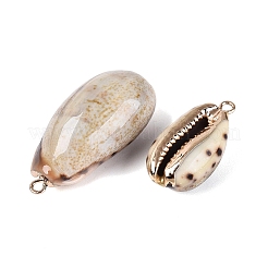 Electroplate Natural Shell Pendants&nbsp;SSHEL-Q100-52G