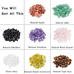 Natural Gemstone and Glass Chip Beads Sets&nbsp;G-NB0001-51