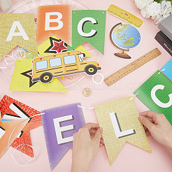 2 Sets 2 Styles Welcome Come Back & School Supplies Paper Banners&nbsp;DIY-GF0008-73