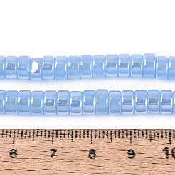 AB Color Plated Imitation Jade Glass Beads Strands&nbsp;GLAA-T026-3x6mm-J04