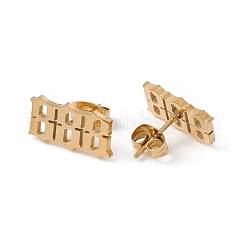 Number Earrings&nbsp;EJEW-F286-01B-G