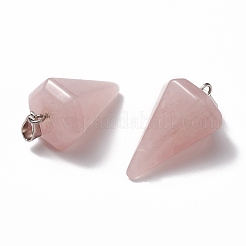 Cone/Spike/Pendulum Natural Rose Quartz Stone Pendants&nbsp;X-G-R278-82