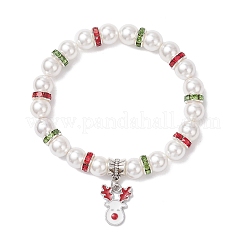 Christmas Alloy Enamel Charm Bracelets&nbsp;BJEW-TA00682