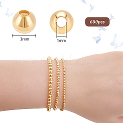 Brass Round Spacer Beads&nbsp;KK-PH0006-40B