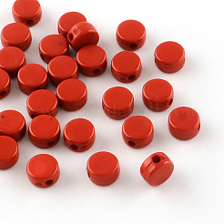 Flat Round Opaque Acrylic Beads&nbsp;SACR-R889-05
